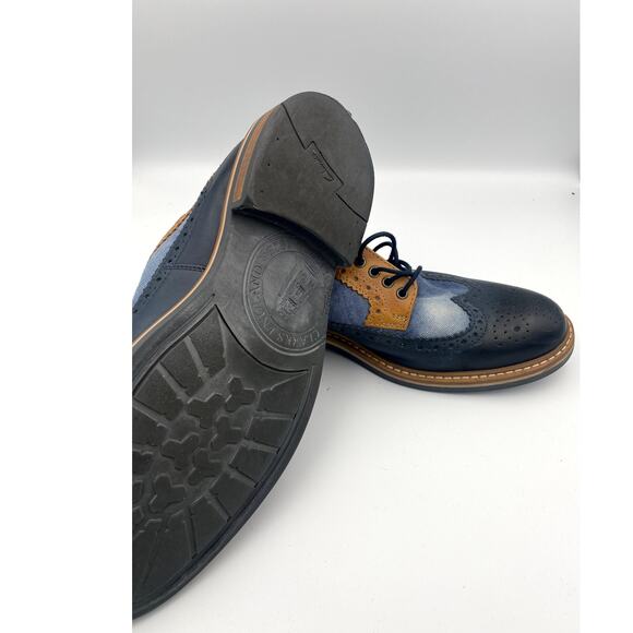 Clarks England Limited Edition Derby Oxford Mens Size13 Blue Brown Two Tone - Picture 8 of 8